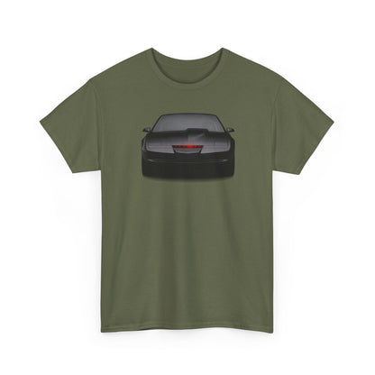 KITT-Inspired Retro Sports Car Tee — Front View Knight Rider Car Graphic Shirt