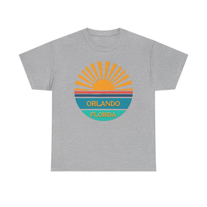 Orlando Florida Sunset T-Shirt – Retro Sunburst Vacation Tee