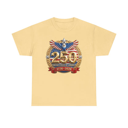 250th USA Anniversary T-Shirt – 1776–2026 Patriotic Eagle Emblem Tee