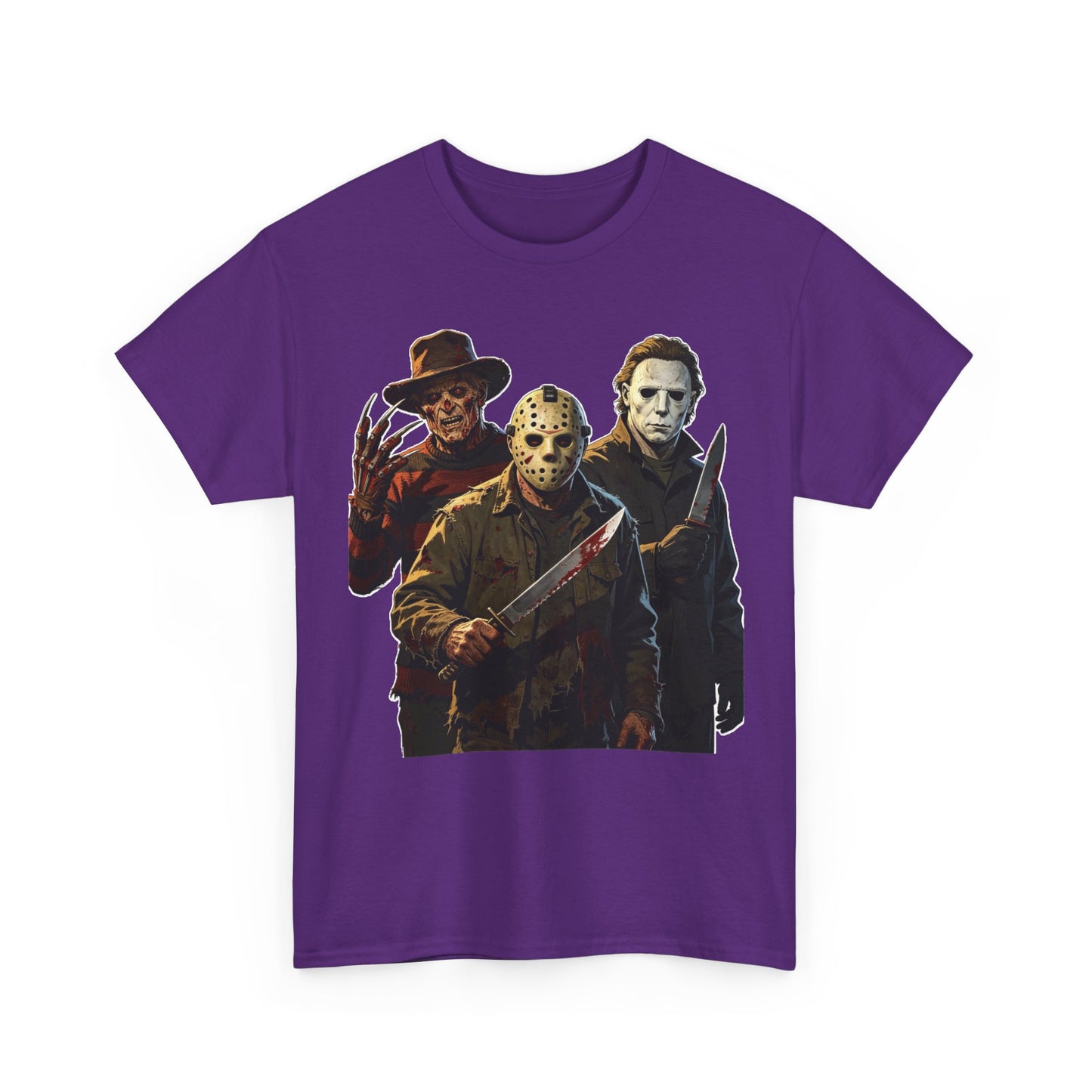Horror Icons T-Shirt — Freddy, Jason & Michael Trio Graphic Tee