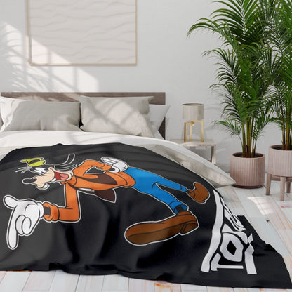 Top Dog Goofy Inspired Cartoon Cozy Throw Arctic Fleece Blanket