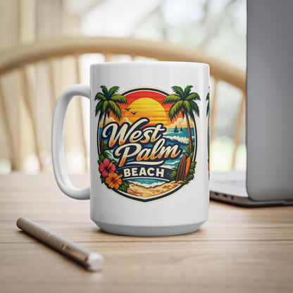 West Palm Beach Ceramic Coffee Cups, 11oz, 15oz