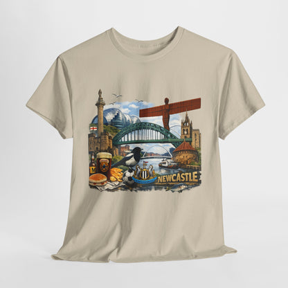 Newcastle Upon Tyne Landmark Tee — Vintage Cityscape T-Shirt