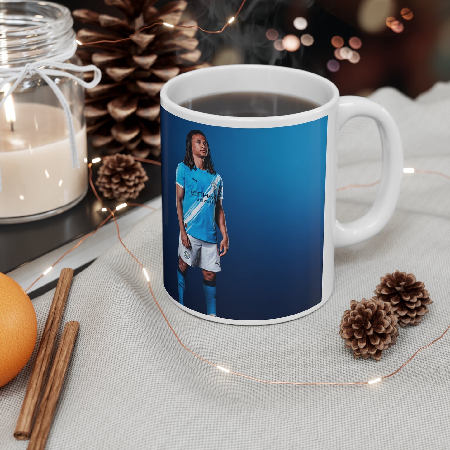 Nathan Aké Manchester City Thank You Ceramic Mug — 11oz & 15oz