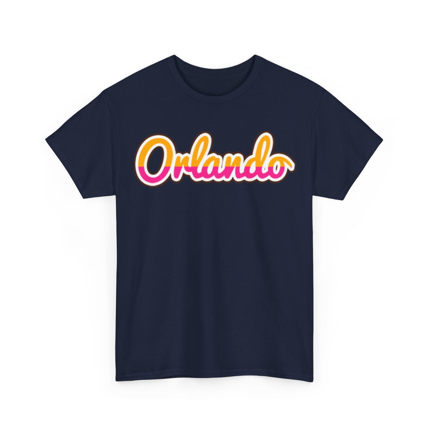 Orlando Retro Script Tee — Vintage Sunset City Souvenir Shirt