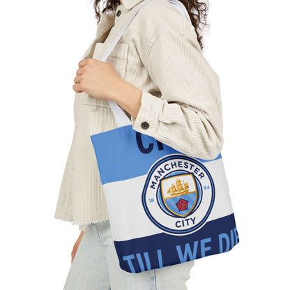 City Till We Die Unofficial Canvas Tote Bag — Manchester Football Fan Bag