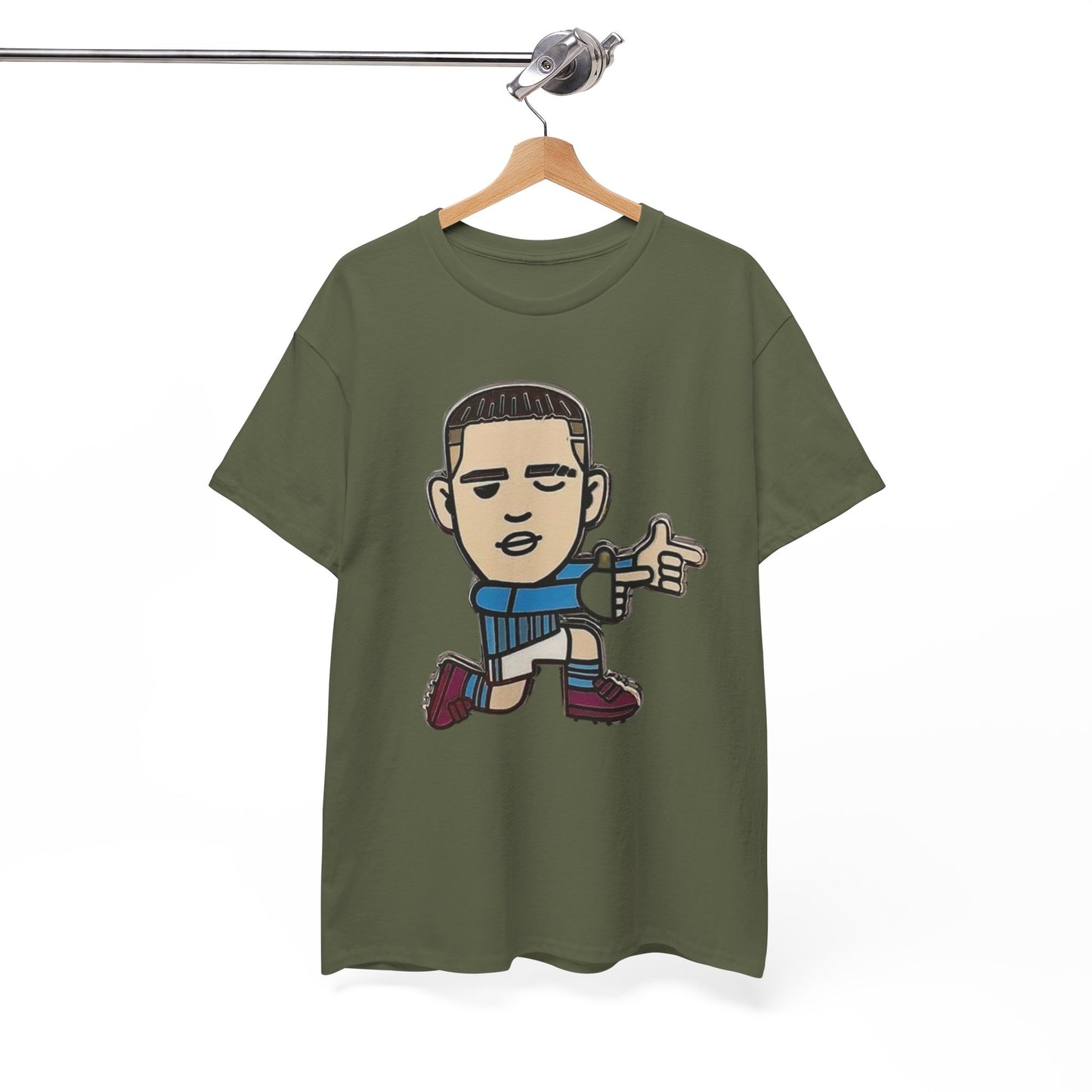 Phil Foden Cartoon Dance Pose Tee - Funky Character Graphic T-Shirt