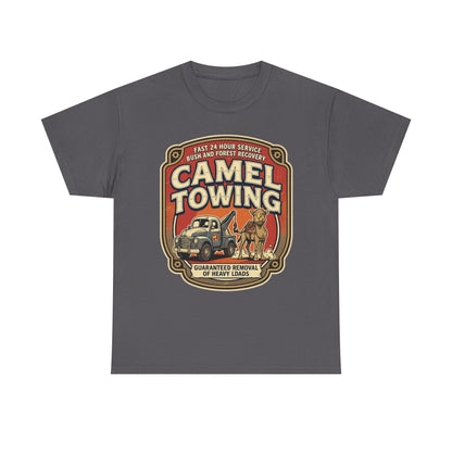 Camel Towing Tee — Vintage Desert Tow Truck Graphic T-Shirt