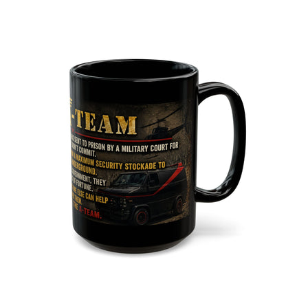 A-Team Quote Black Mug – Retro TV Show Coffee Cup (11oz/15oz)