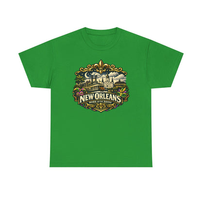 New Orleans Vintage Badge Tee — Crescent City Souvenir T-Shirt