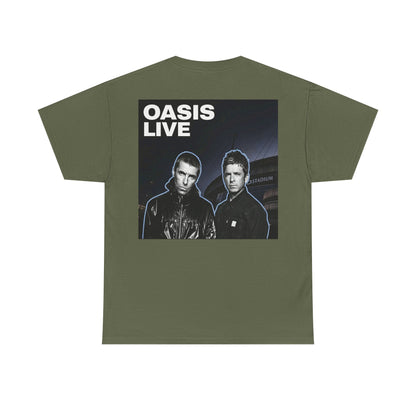 Oasis Live Graphic Tee — Retro Band Logo Concert T‑Shirt