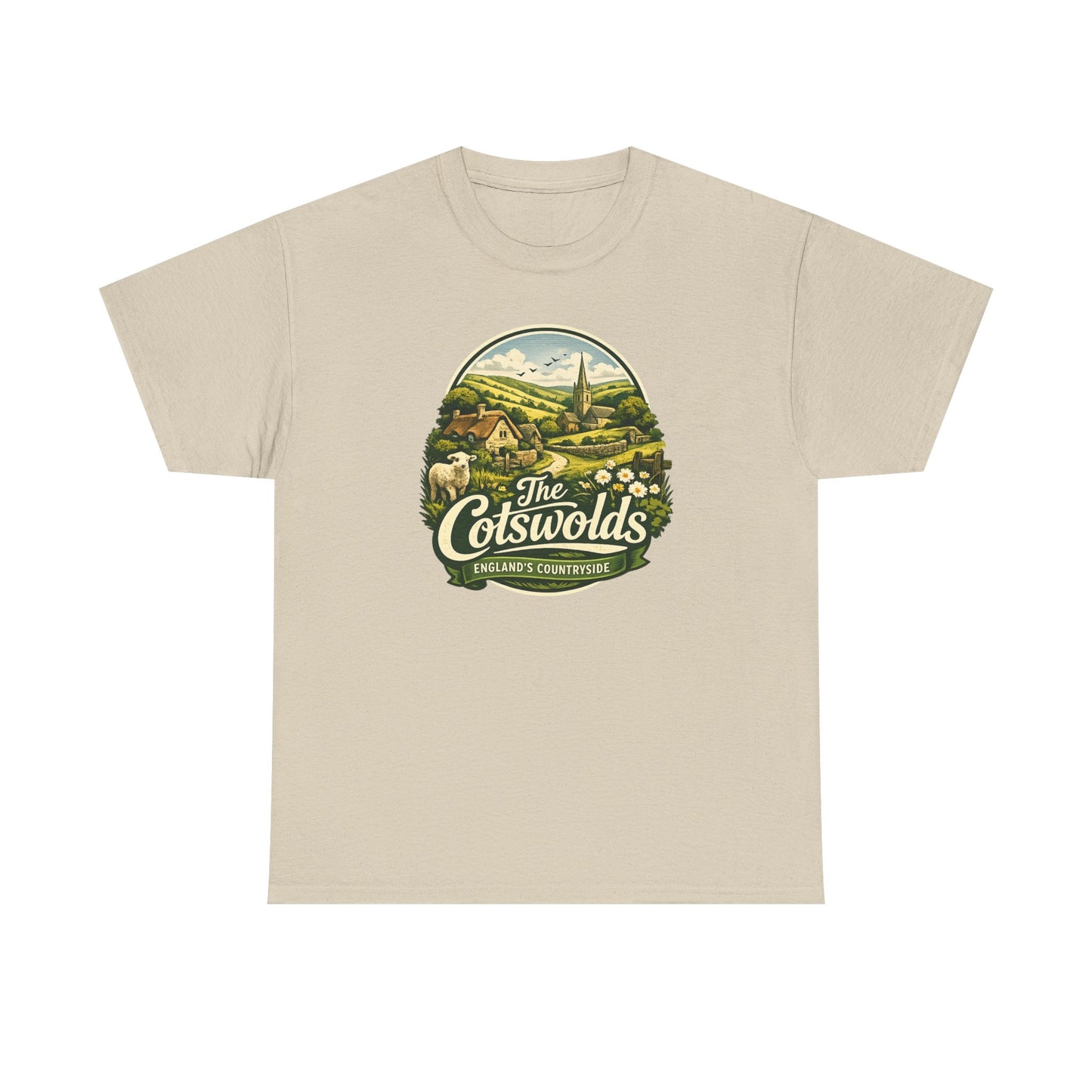 Cotswolds Vintage Landscape T‑Shirt — The Cotswolds Countryside Tee