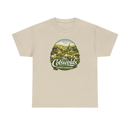 Cotswolds Vintage Landscape T‑Shirt — The Cotswolds Countryside Tee