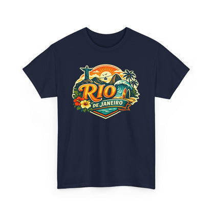 Rio de Janeiro Vintage Travel Tee – Tropical Sunset Beach T‑Shirt