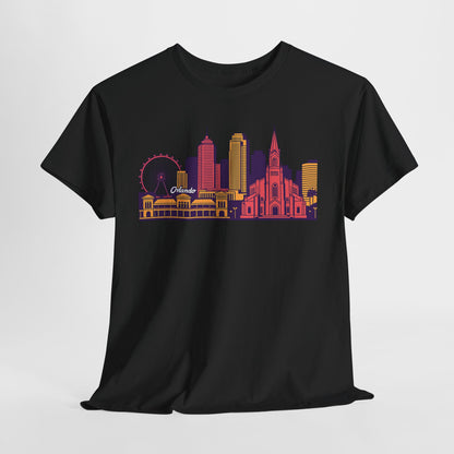 Orlando City Skyline T-Shirt — Colorful Urban Landmark Graphic Tee