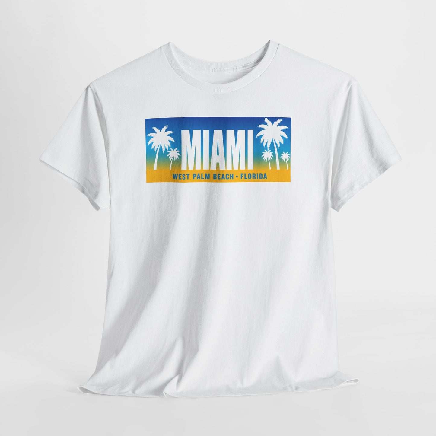 Miami West Palm Beach Vintage Tee — "MIAMI" Beach Palm Trees T‑Shirt