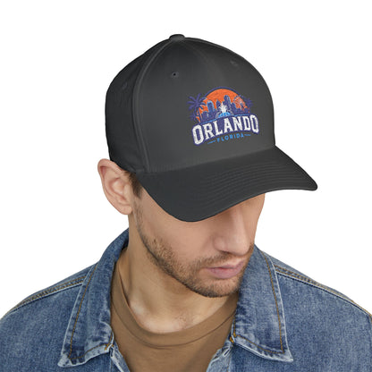 Orlando Florida Embroidered Baseball Cap — Sunset Skyline Hat