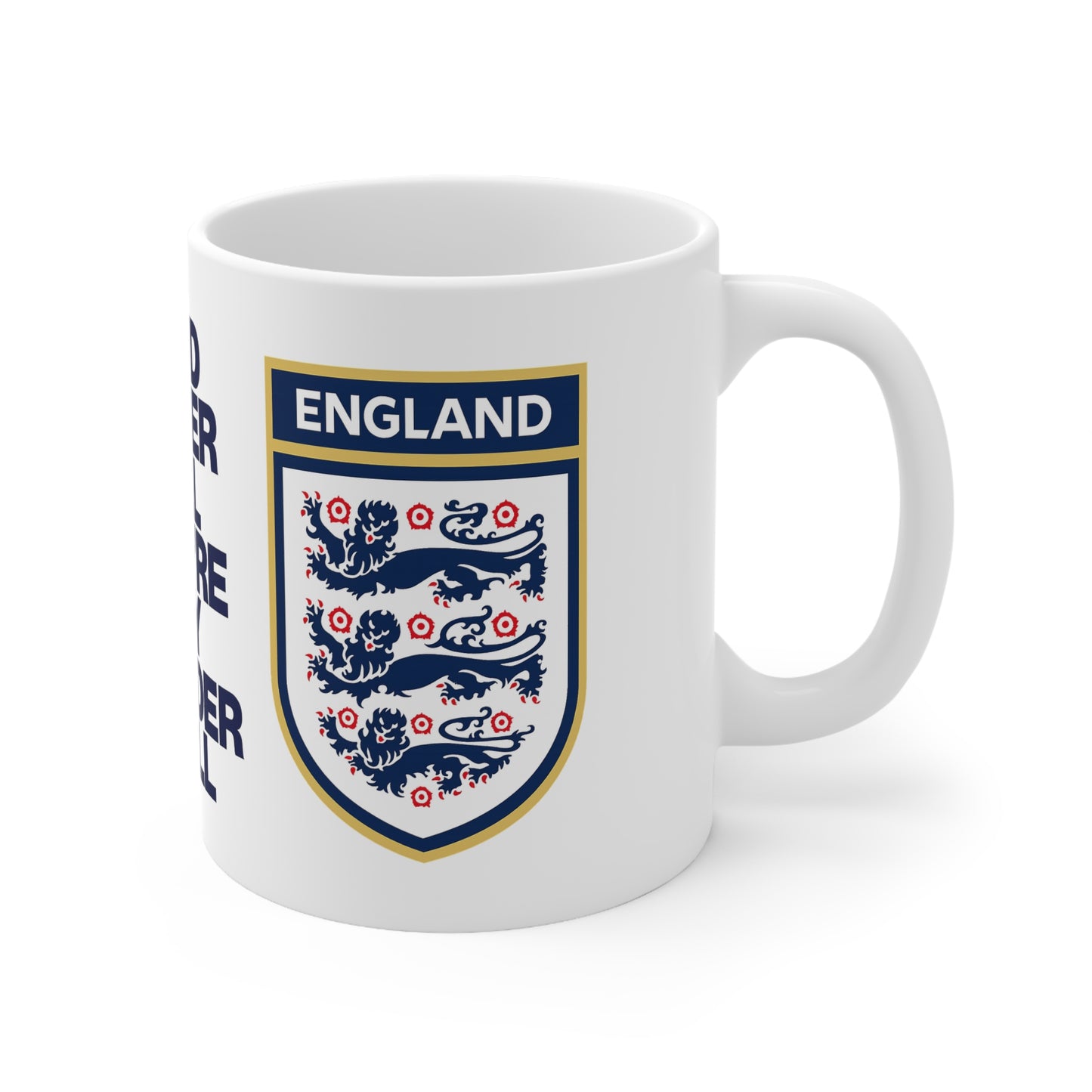 England Football Crest Mug — “And After All You’re My Wonderwall” Ceramic Coffee Cup (11oz & 15oz)
