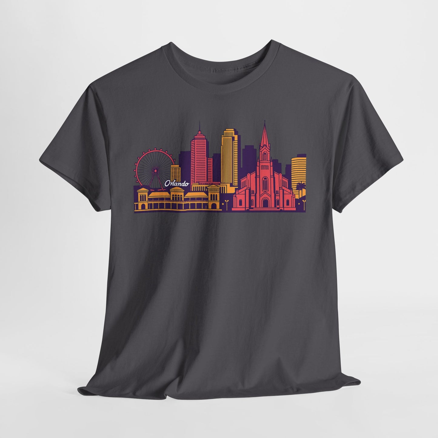 Orlando City Skyline T-Shirt — Colorful Urban Landmark Graphic Tee