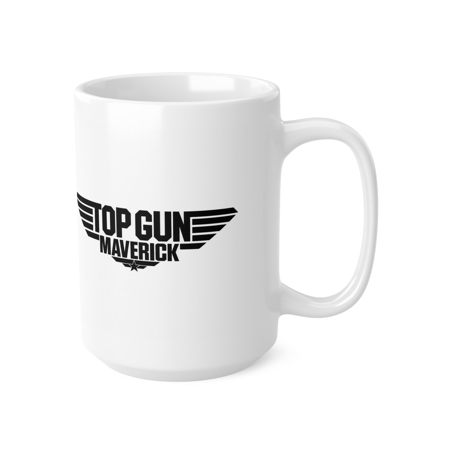 Top Gun & Top Gun Maverick Logo Ceramic Coffee Mug — 11oz & 15oz Retro Aviator Coffee Cup