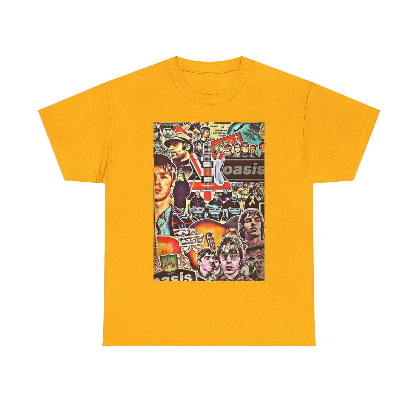 Oasis Collage T-Shirt – Retro Britpop Band Graphic Tee