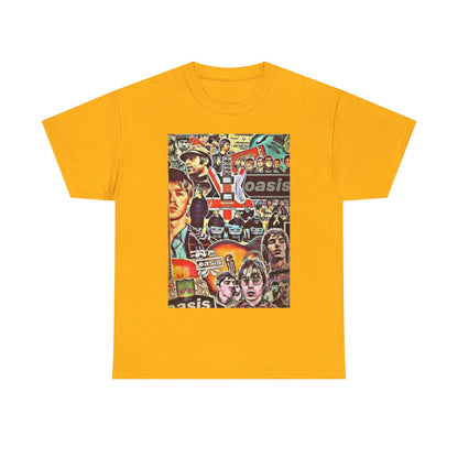 Oasis Collage T-Shirt – Retro Britpop Band Graphic Tee