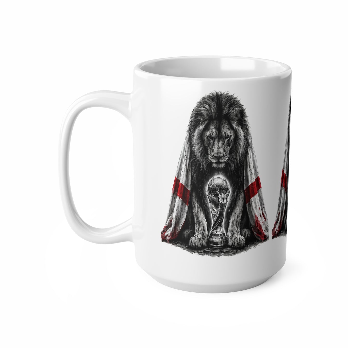 3 Lions England Ceramic Mug — Ceramic Coffee Cup (11oz/15oz)