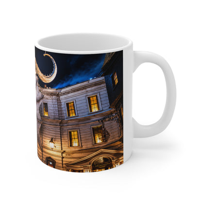 Fantasy Harry Potter Dragon Ceramic Mug — Night Cityscape 11oz & 15oz