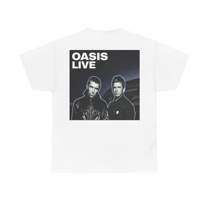 Oasis Live Graphic Tee — Retro Band Logo Concert T‑Shirt
