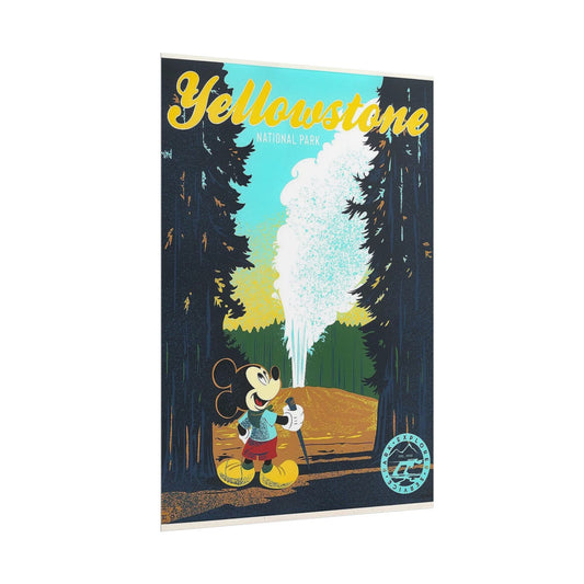 Yellowstone Vintage Mickey Poster — Rolled Travel Art Print
