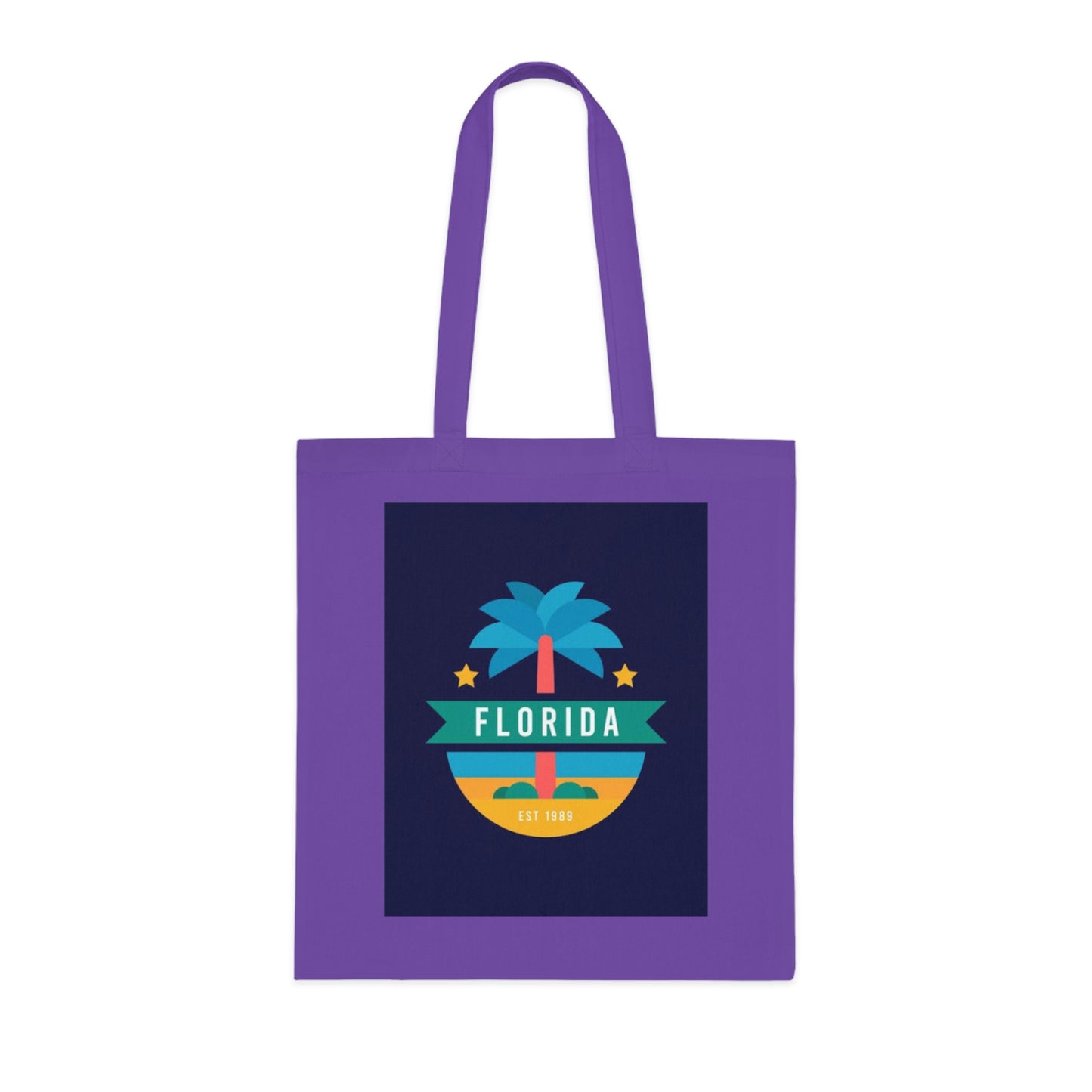 Florida Palm Beach Tote Bag – Retro State Travel Cotton Tote