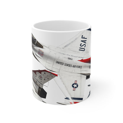 USAF Thunderbirds Jet Ceramic Mug — 11oz & 15oz Coffee Cup