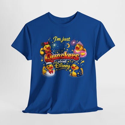 Quackers About Disney Rubber Duck Tee — "I'm Just Quackers About Disney" Graphic T-Shirt
