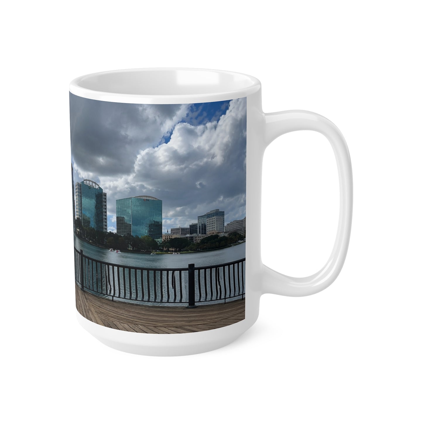 Orlando Lake Eola Waterfront Photo Mug – Scenic Lakefront Skyline Coffee Cup (11oz & 15oz)