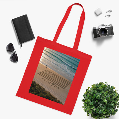 Florida Beach 100% Cotton Tote Bag