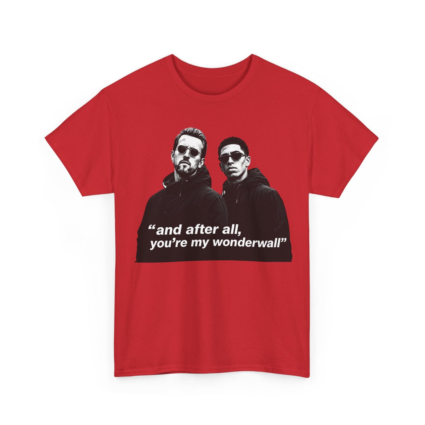 Kane and Bellingham Wonderwall Lyric T-Shirt — ‘and after all, you’re my wonderwall’ Retro Band Tee