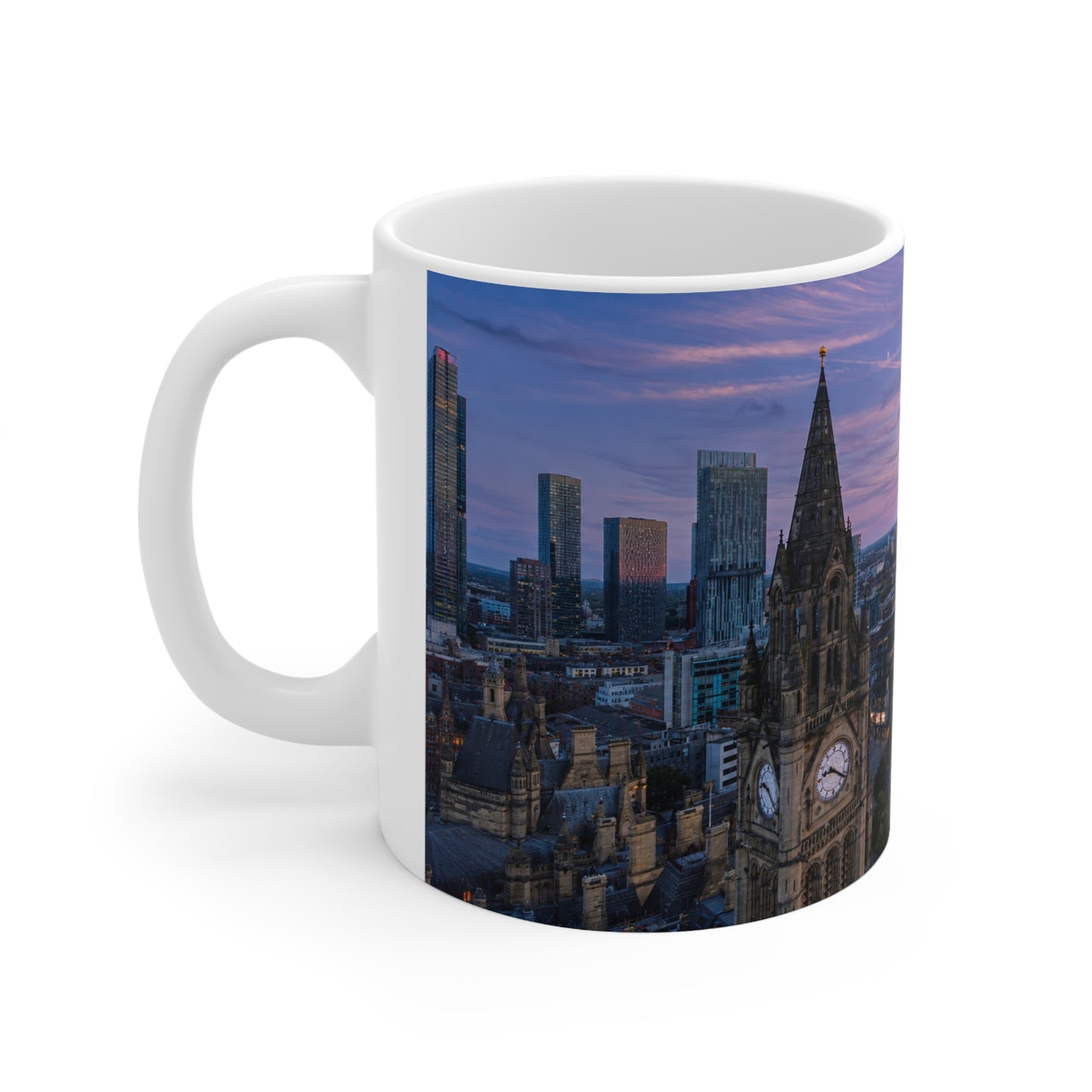City Skyline Coffee Mug — Manchester Evening Skyline 11oz/15oz