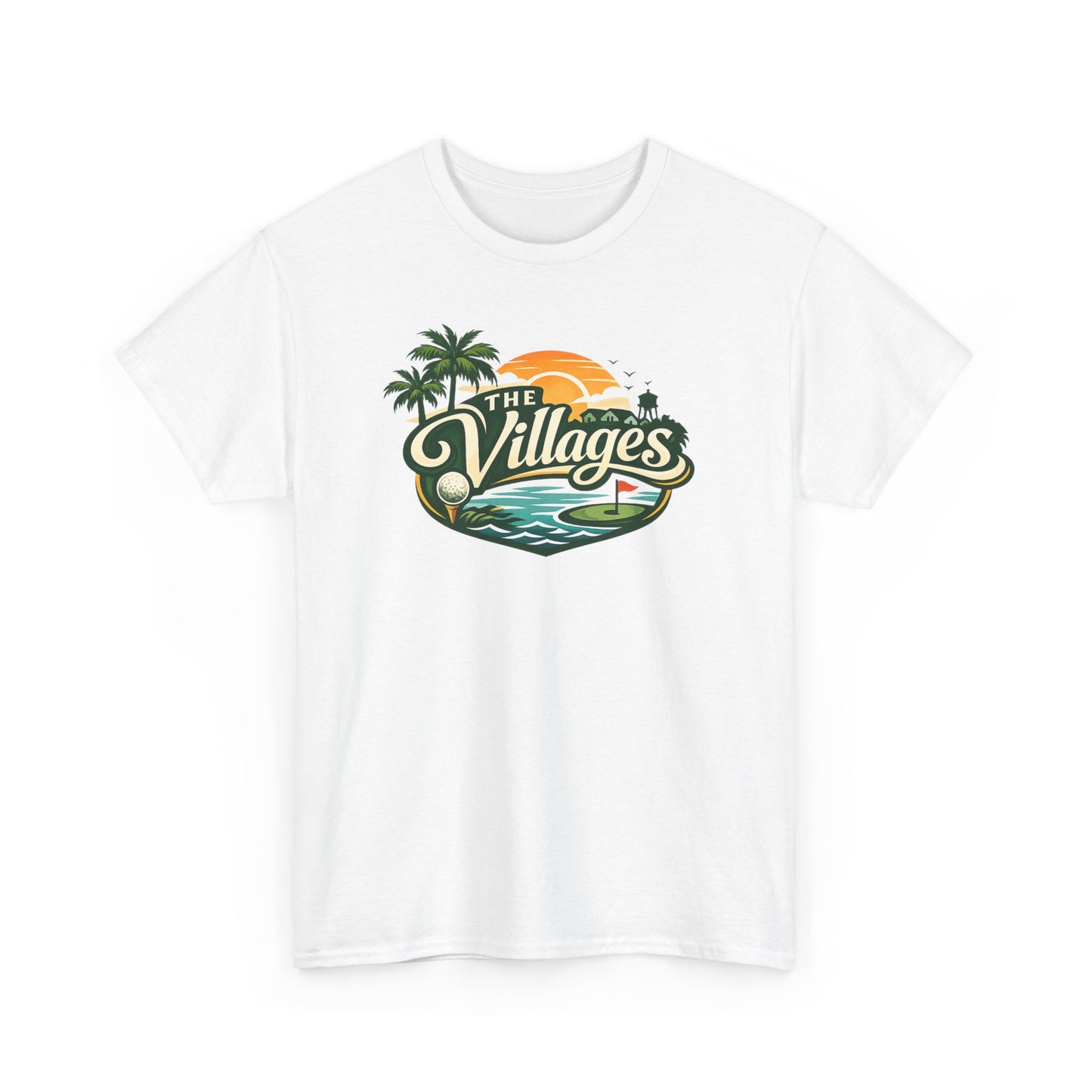 The Villages of Florida Sunset Logo Tee - Florida Palm Beach Retro T-Shirt