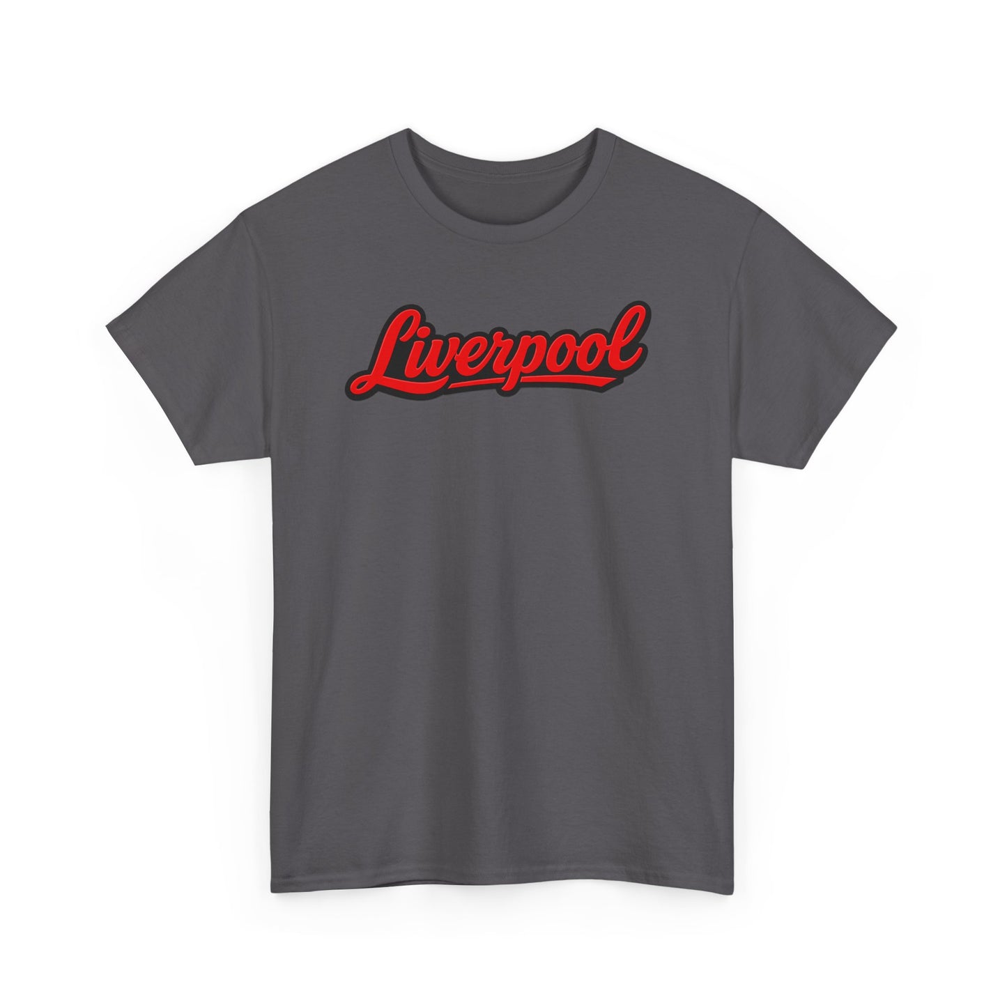 Liverpool Script T-Shirt — Retro Red Script Football Fan Tee