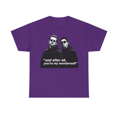 Kane and Bellingham Wonderwall Lyric T-Shirt — ‘and after all, you’re my wonderwall’ Retro Band Tee