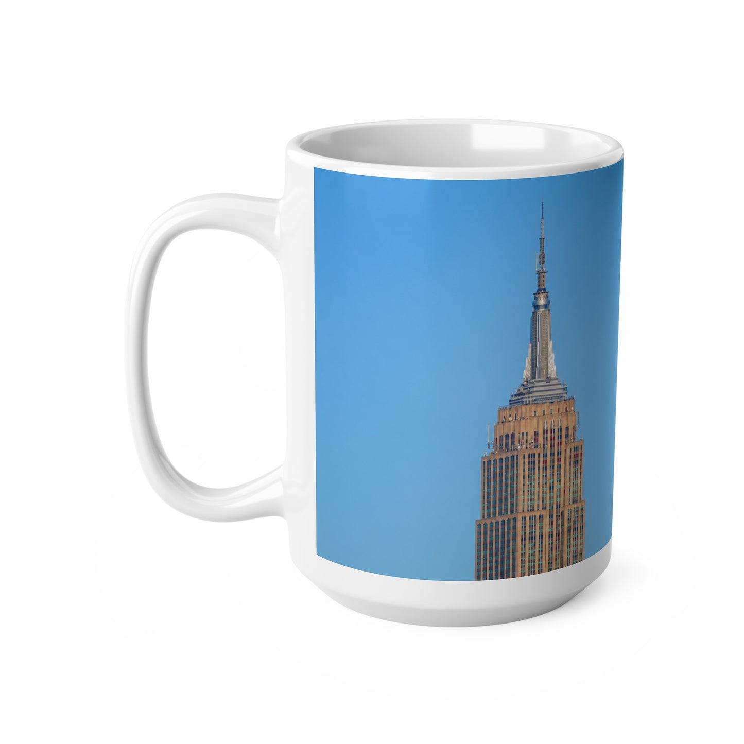 US Military fly passed the Empire State Building in NYC Ceramic Coffee Cups, 11oz, 15oz