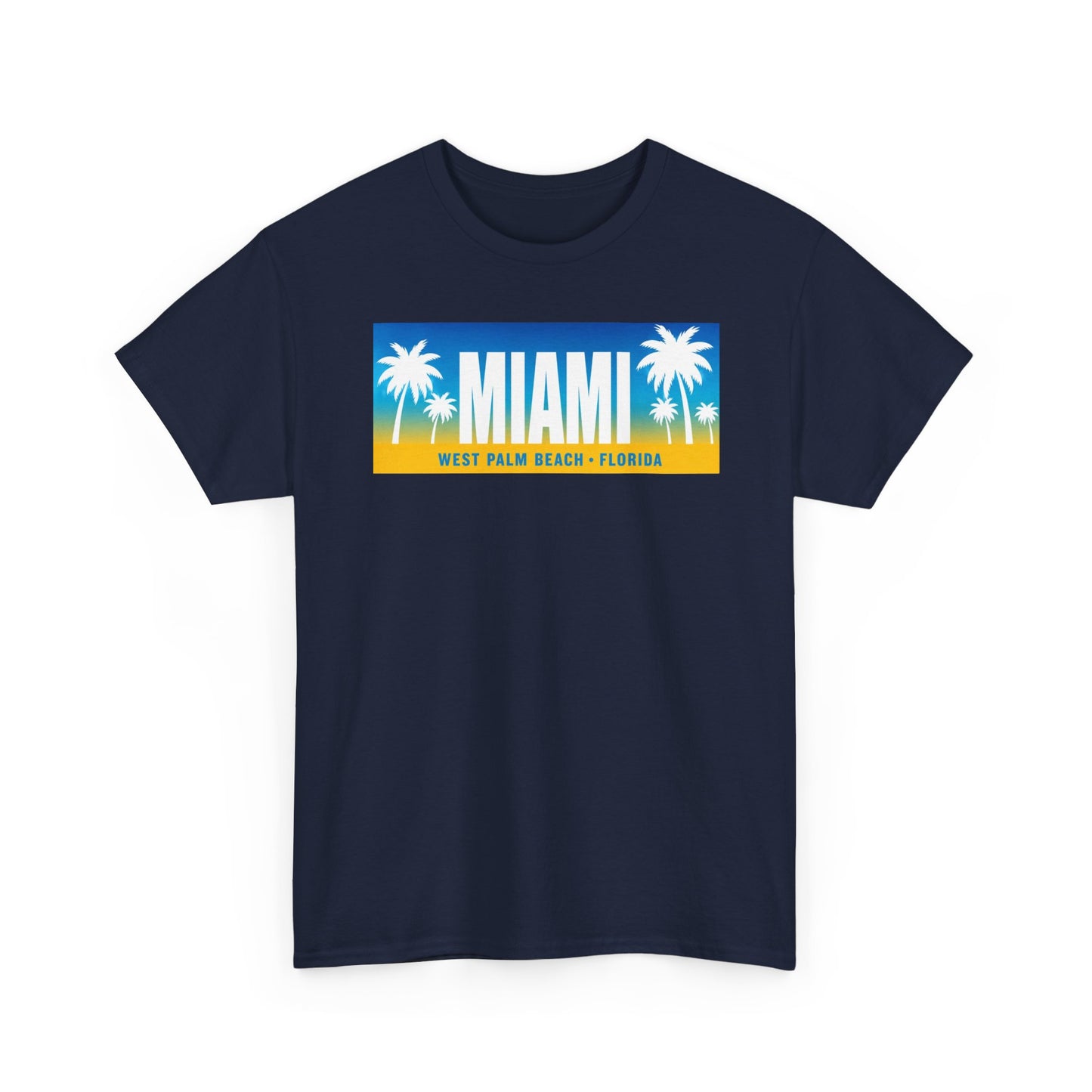 Miami West Palm Beach Vintage Tee — "MIAMI" Beach Palm Trees T‑Shirt