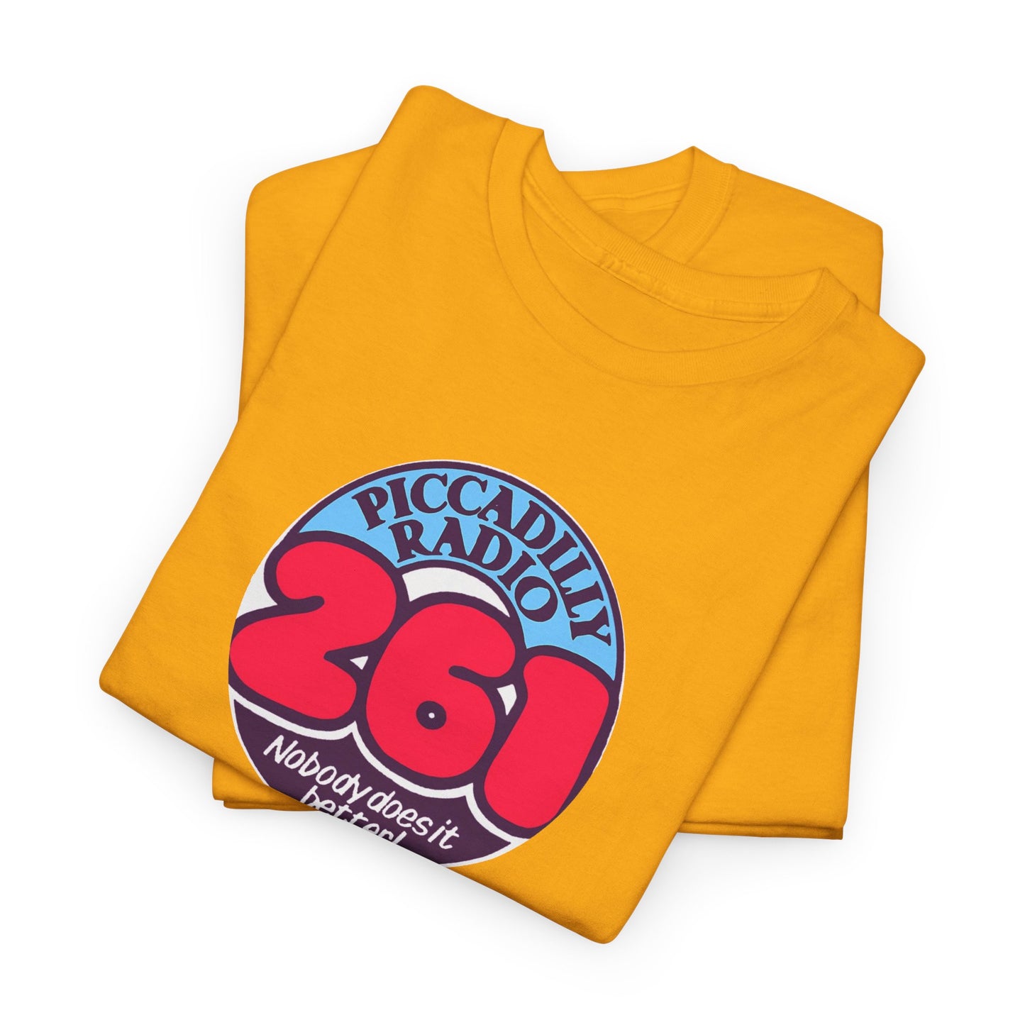 Piccadilly Radio '261' Logo T‑Shirt — Vintage Unofficial Radio Station Graphic Tee