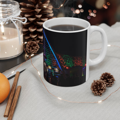 Universal HHN Festival Light Arch Ceramic Mug - Colorful Night Market Coffee Cup (11oz, 15oz)