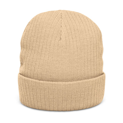 United Embroidered Ribbed Beanie — Cozy Knit Winter Hat
