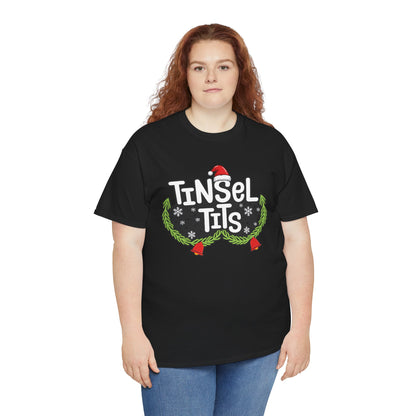 T-Shirt — "Tinsel Tits" Funny Christmas Wreath Holiday Tee