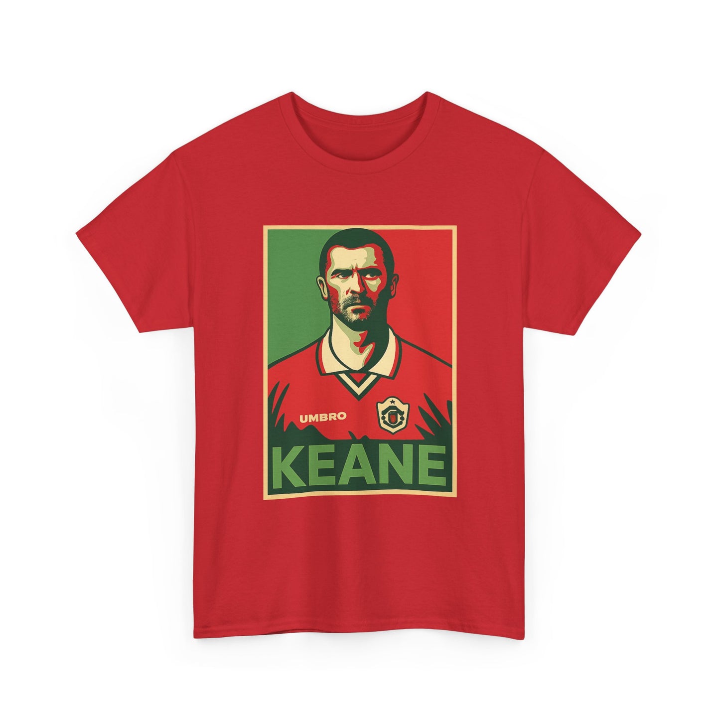 Keane Football Poster Tee — Retro Soccer Jersey Graphic T-Shirt