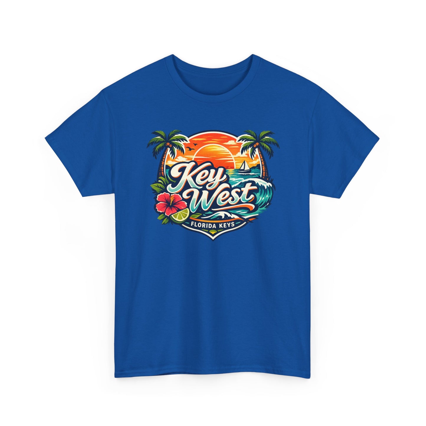 Key West Florida Keys T‑Shirt — Tropical Sunset Palm Beach Souvenir Tee