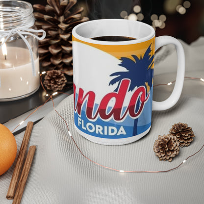 Orlando Florida Sunset Palm Ceramic Coffee Mug — 11oz & 15oz