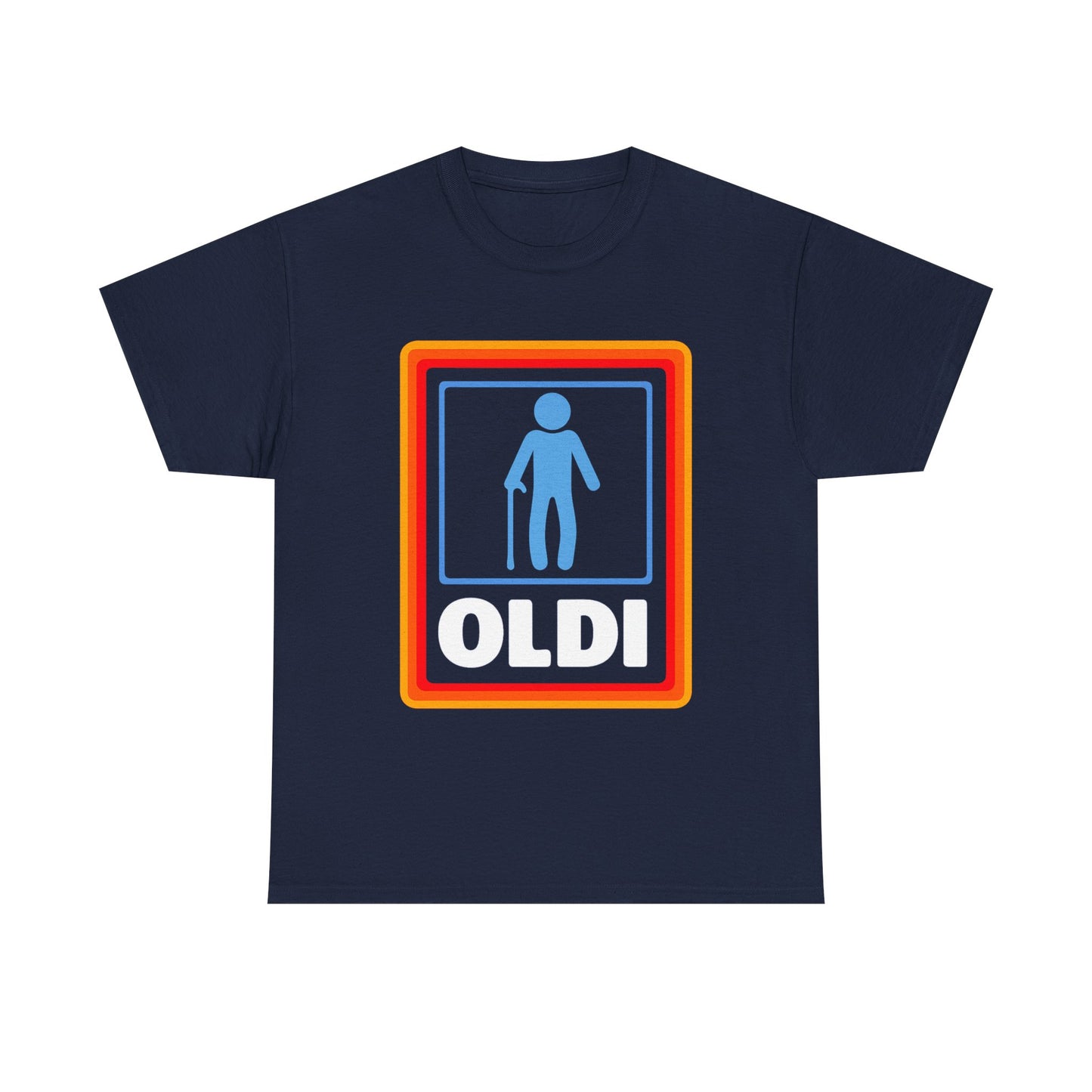 Oldi Retro Logo Tee — Funny Elderly Humour T-Shirt